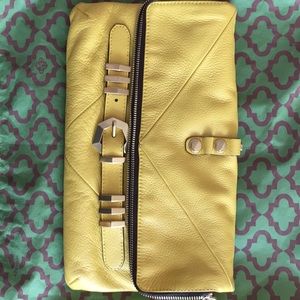 Yellow fold over clutch/crossbody!